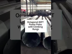 Polos de potência octogonais de 40 pés com degraus de escalada