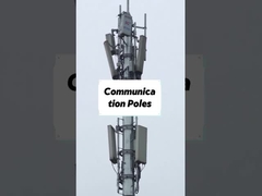 Antenas de aço galvanizadas a quente Monopóis com poste de comunicação de plataforma