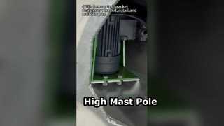Poste de mastro alto com sistema de elevação automática | Design octogonal galvanizado por imersão a quente #Shorts