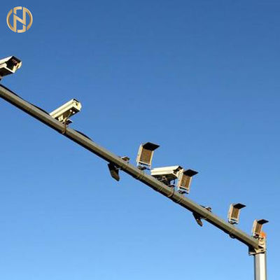 a câmera Polo do CCTV de 10-35M Height galvanizou a câmara de segurança de aço Polo