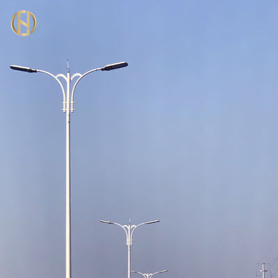 Terra montada 3m 6m 8m 12m personalizado galvanizado a quente octagonal lampada exterior para iluminação de rua