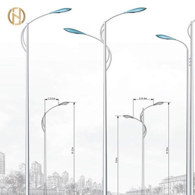 forma octogonal clara Q235B de polo de rua de 6M 8M 10M 12M/eixo de Q345B material