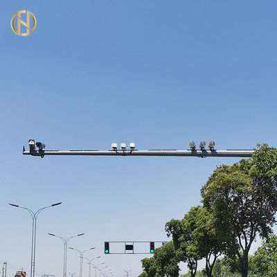 O mergulho quente de Polo da câmera do CCTV da forma poligonal galvanizou cargos do CCTV com pintura
