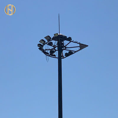 Tipo fixo claro galvanizado de polos 60FT 65FT 70FT Dodecagon de inundação do mergulho quente