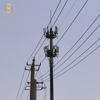 30 m de postes de mastros de telecomunicações galvanizados a quente ASTM A572 GR65 aço