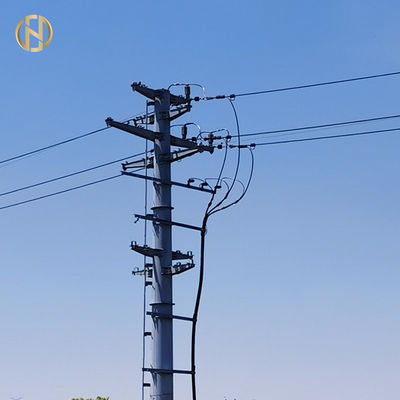 Poder personalizado polo 69KV 90FT Q460C elétrico de aço do metal do tamanho