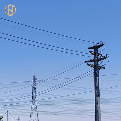 A cor cinzenta galvanizou Polo de aço octogonal 69KV NEA 50FT 55FT 60FT 65FT 70FT