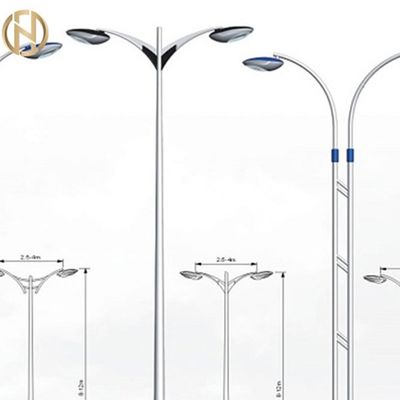 lâmpada decorativa octogonal Polo Multipyramidal da luz de rua Q235 de 3mm