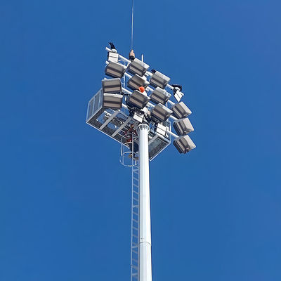 comprar Iluminação de estádio com mastro alto com construção em aço galvanizado e várias opções de altura de 15 a 40 metros online manufacture