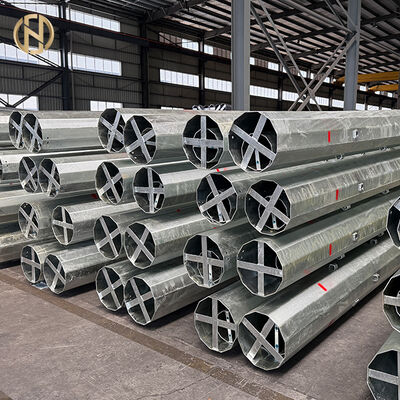 comprar 9m 10m 12m Polar de transmissão de energia de aço galvanizado, torre de suporte elétrico para serviços públicos, linhas aéreas e rede elétrica online manufacture