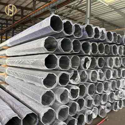 comprar Poste de energia de transmissão de aço octogonal galvanizado para exterior 11M 350KGF 13M 400KGF 15M 450KGF online manufacture