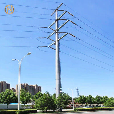 comprar Junção de sobreposição cônica Q355 Pólo de utilidade de aço galvanizado, 15-20M Pólo octogonal de distribuição de energia para 10-35kV, fabricante de fonte verificada online manufacture