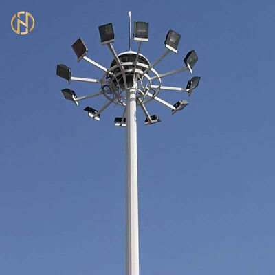 comprar Fonte FUTAO Pólo de mastro alto galvanizado de fábrica de 20m 30m com sistema de elevação motorizada Luz LED multicabeça para exportação global de estádio de tênis de futebol online manufacture