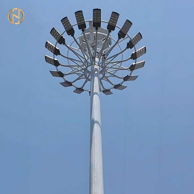 comprar Iluminação do estádio Pólo de mastro alto com várias formas e alturas de 15 a 40 metros com construção de aço galvanizado durável online manufacture