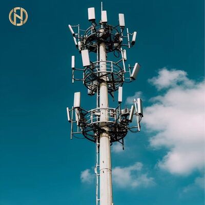 Comprar Pólus de aço galvanizado a quente para telecomunicações ¥ TIA/EIA‐222 Conforme, 20-50 m para estações de base 4G/5G online manufacture