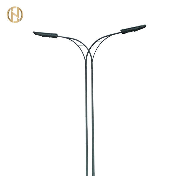 Terra montada 3m 6m 8m 12m personalizado galvanizado a quente octagonal lampada exterior para iluminação de rua