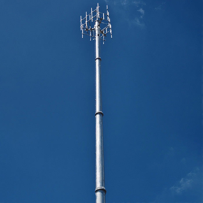 100FT 120FT Telecom Poles Tratamento de superfície galvanizada a quente e Futao Telecomunicações Post Defleção de cálculo