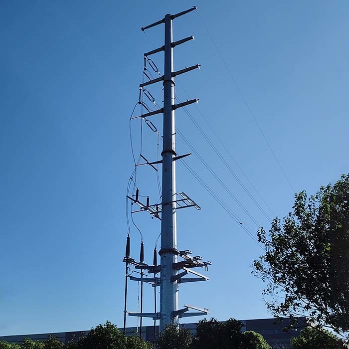 Equipamento Elétrico de Poste de Linha de Transmissão de Energia de Alta Tensão Galvanizado por Imersão a Quente