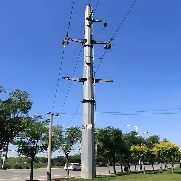 Equipamento Elétrico de Poste de Linha de Transmissão de Energia de Alta Tensão Galvanizado por Imersão a Quente