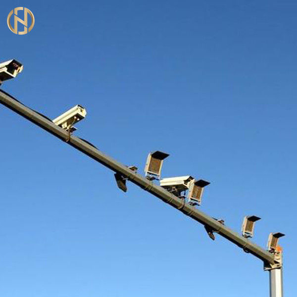 a câmera Polo do CCTV de 10-35M Height galvanizou a câmara de segurança de aço Polo