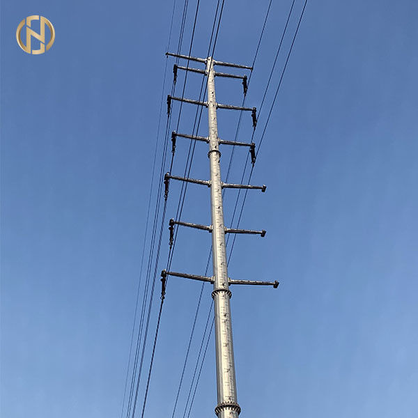 Galvanização 69KV terminada de aço galvanizada de Polo 12.2m da transmissão bem -
