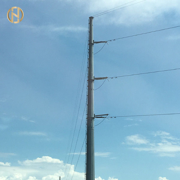 o poder galvanizado 69KV polo de 21M galvanizou o vento de aço do cargo resistente