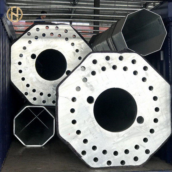 Tipo fixo claro galvanizado de polos 60FT 65FT 70FT Dodecagon de inundação do mergulho quente