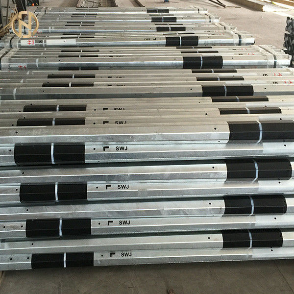 da cor 45FT de aço do zinco de Polo da corrente elétrica de 13.5M forma de seção transversal octogonal
