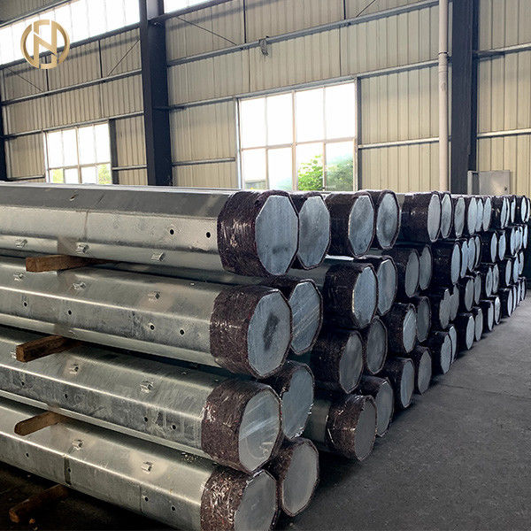 Mergulho quente polo de serviço público de aço galvanizado 35FT 40FT 10.5m 12m para a distribuição de poder