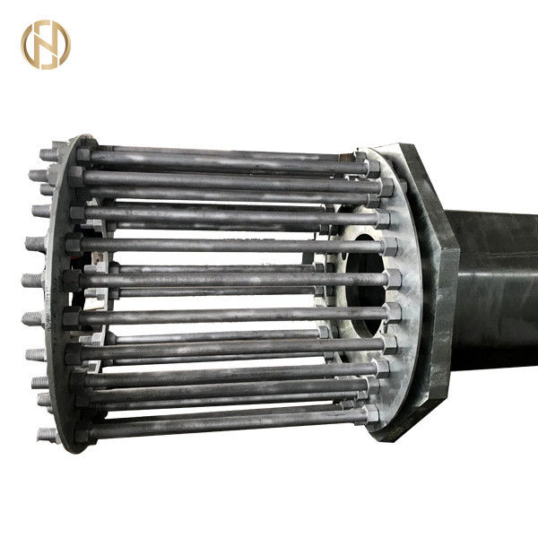 Enrole polo de serviço público de aço resistente 39m 220KV 230KV 380KV com hardware Q500C