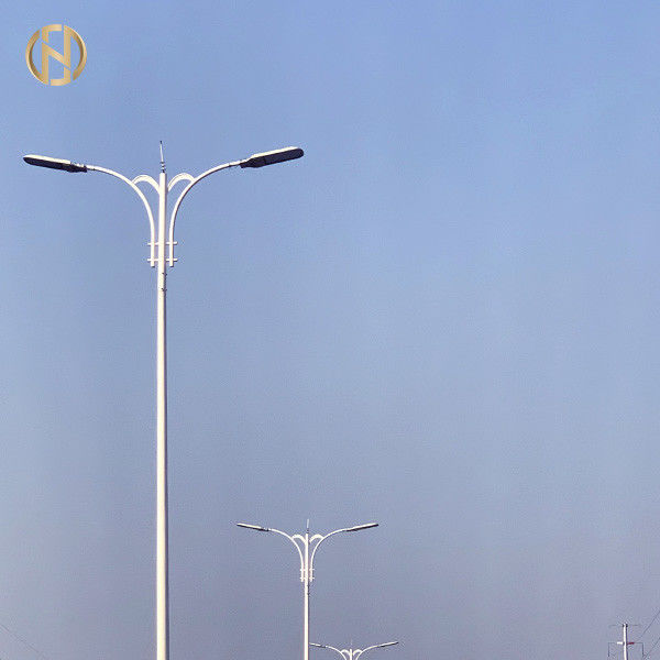 Terra montada 3m 6m 8m 12m personalizado galvanizado a quente octagonal lampada exterior para iluminação de rua