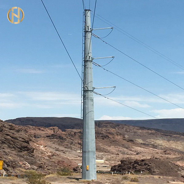 Vida útil 55FT longa de aço de polos de poder 50FT da tensão dobro do circuito 52FT