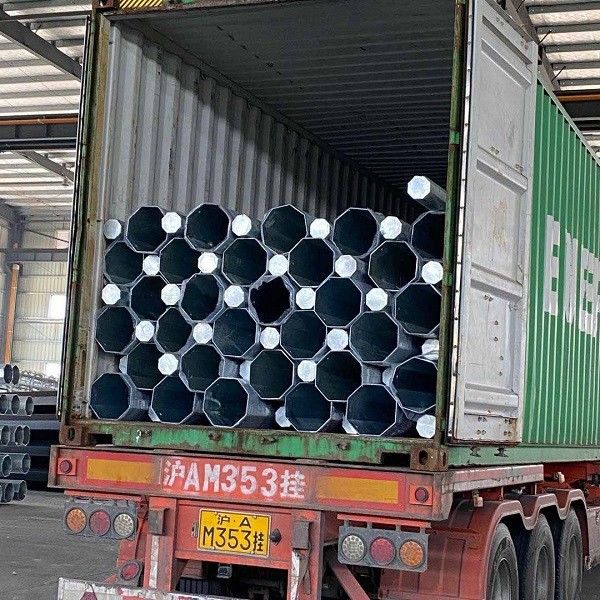 O mergulho quente de serviço público de aço de 33KV 12m polo galvanizou o vento de aço de Polo resistente