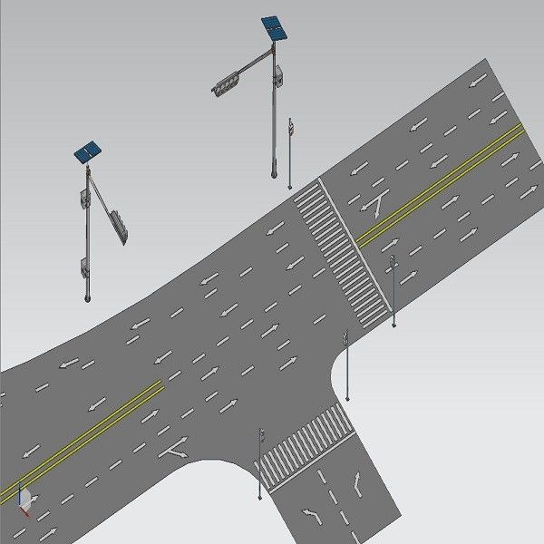 Tipo cargo octogonal de T da forma 6M Cantilever Traffic Light