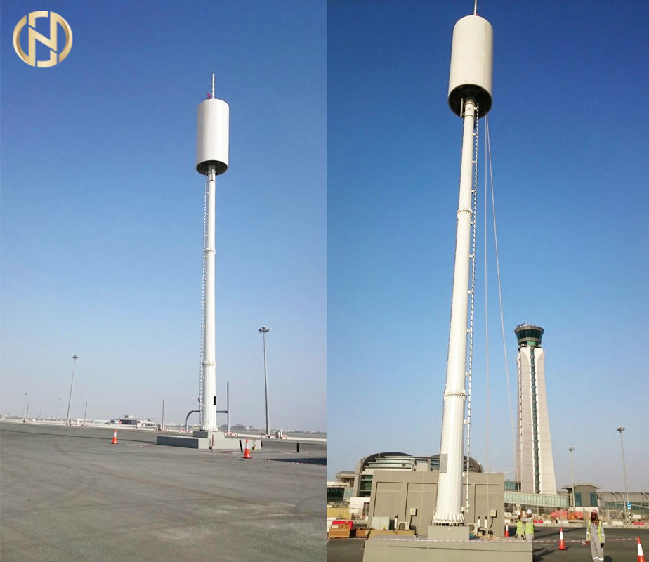 Torre de comunicação Monopole do polígono do metal de 105 FT