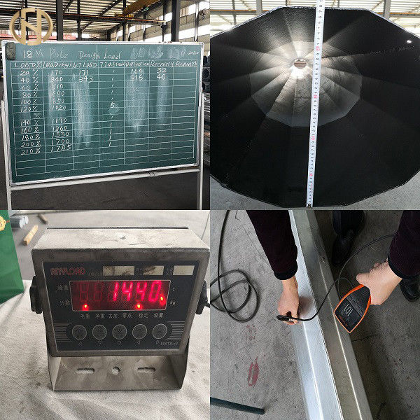 Poste de energia de metal de tamanho personalizado 69KV 90FT de aço Poste elétrico Q460C