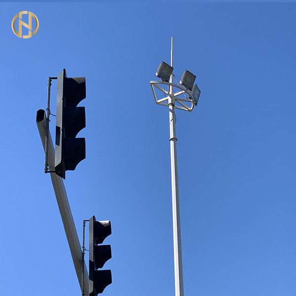 Mastro alto Polo do aeroporto com forma do sistema de iluminação 35M da inundação do diodo emissor de luz 40M Octadecagon