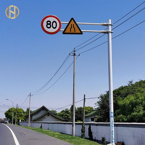 sinal de tráfego Polo do aço de 6-15M resistente à corrosão para o sistema de controlo de tráfico