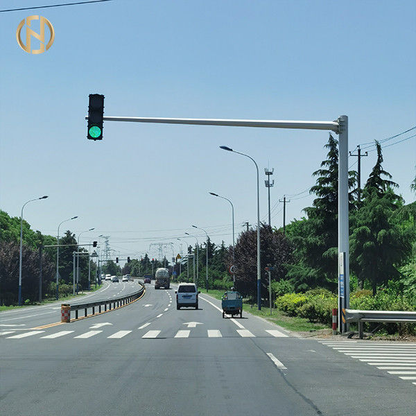 Sinal polo galvanizado octogonal 6M com modilhão L tipo de 14M