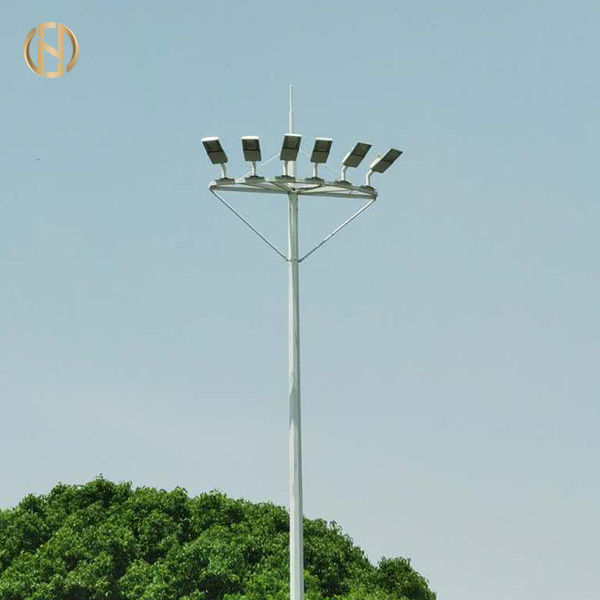 O pó revestiu a superfície galvanizada alta do mergulho quente da cor da prata IP65 da torre 95FT do mastro