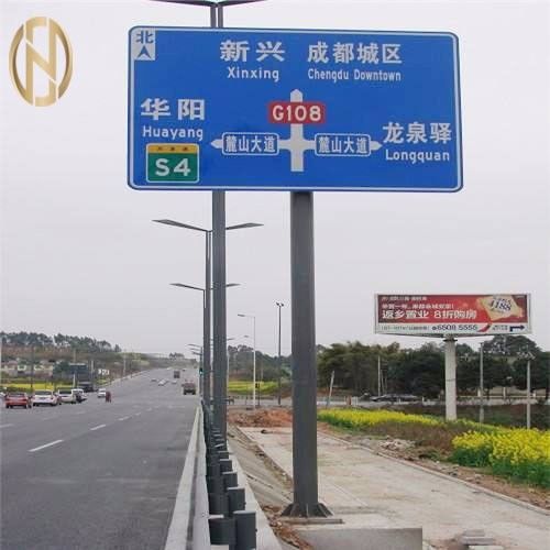 o sinal de estrada Polo de 6m 6.5m 8m galvanizou a forma octogonal de aço de Polo do sinal de rua