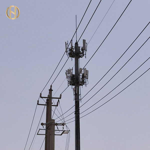 30 m de postes de mastros de telecomunicações galvanizados a quente ASTM A572 GR65 aço