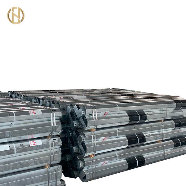 Poço bonde do silicone de Polo 11M 450daN 550daN do metal tubular baixo - galvanização terminada