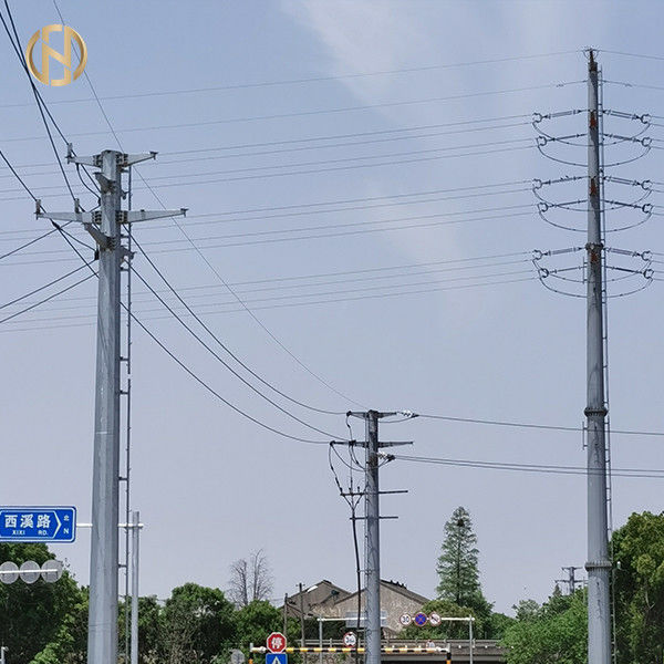 Tipo enterrado forma octogonal de serviço público 15KV 33KV 14m de polos GR50 de metal
