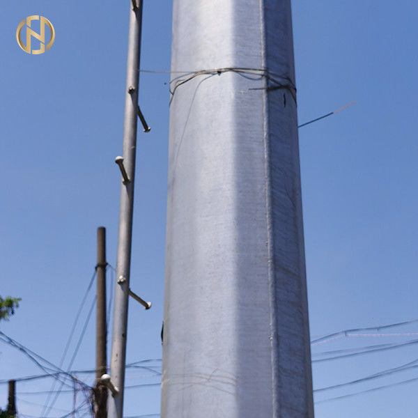 Poço bonde do silicone de Polo 11M 450daN 550daN do metal tubular baixo - galvanização terminada