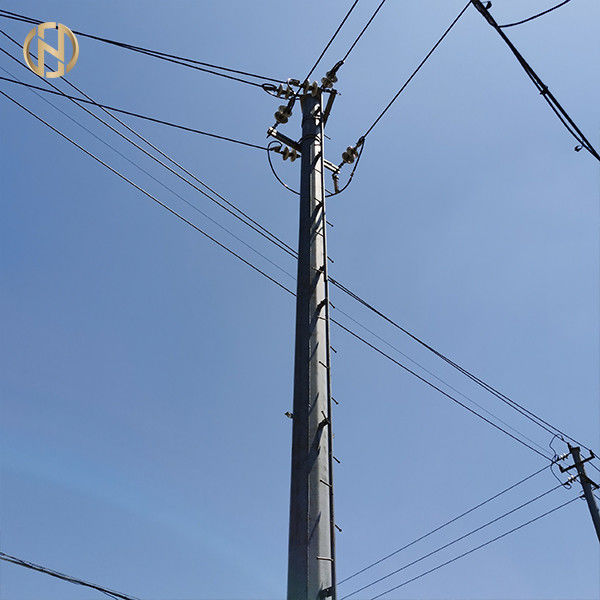 A cor cinzenta galvanizou Polo de aço octogonal 69KV NEA 50FT 55FT 60FT 65FT 70FT