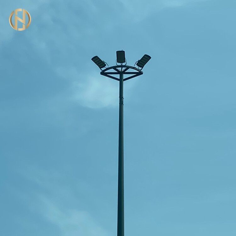 Estádio galvanizado de mastro alto para iluminação de campo desportivo 25M 28M 36M 40M altura