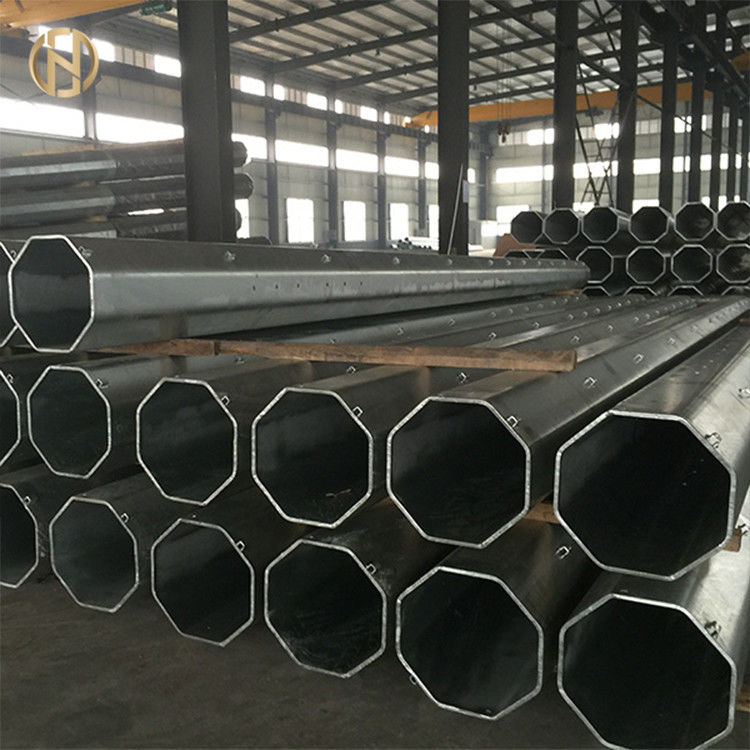 O metal 7.6m de aço polo de serviço público de 25FT pulveriza a espessura de Coated16mm
