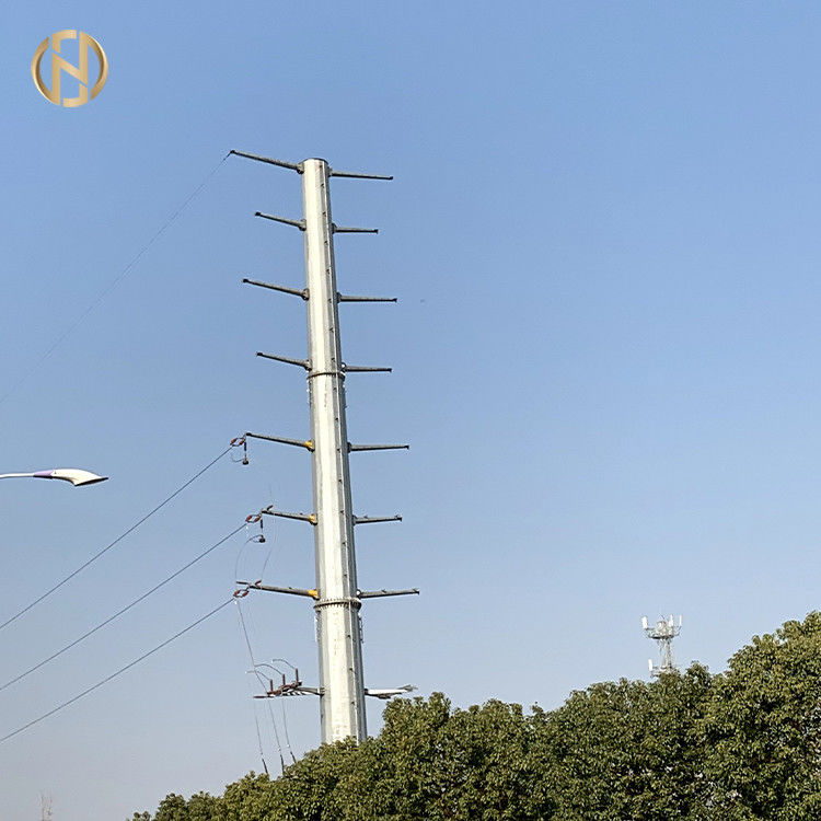 9M Galvanised Metal Steel polo de serviço público 350daN 200daN para a distribuição de poder 11kv