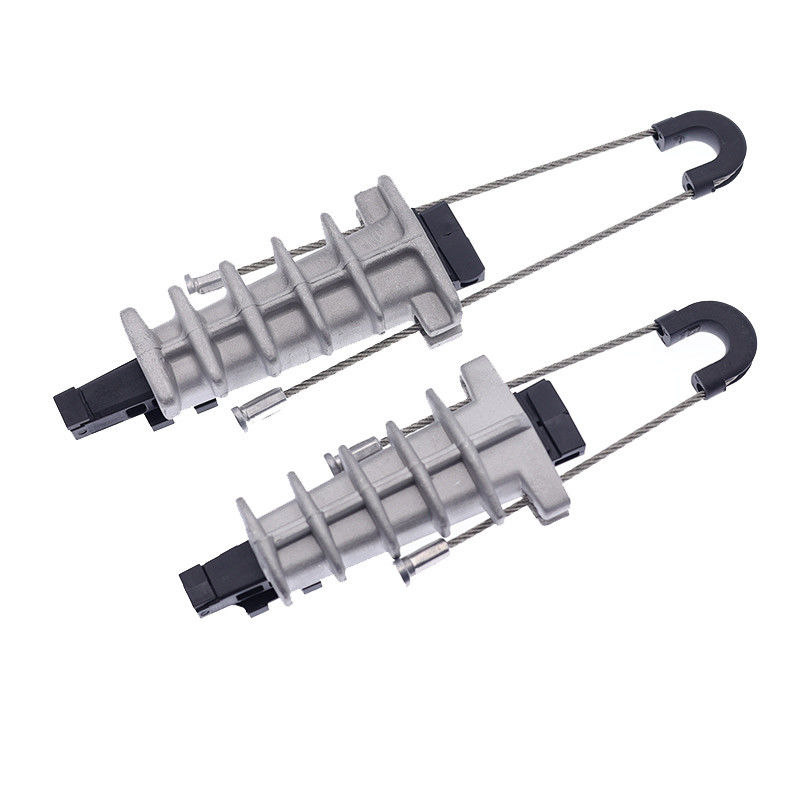 Sem saída ótico da braçadeira de tensão do cabo de grande resistência do metal que ancora a fibra da braçadeira da cunha